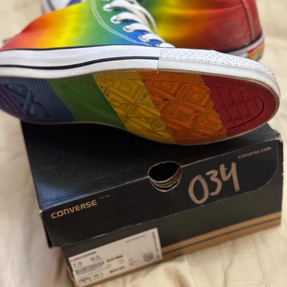 Converse Rainbow High-Top Sneakers - Picture 2 of 3